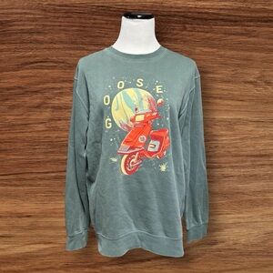 Goose Ted Moped Crewneck Sweatshirt SZ M